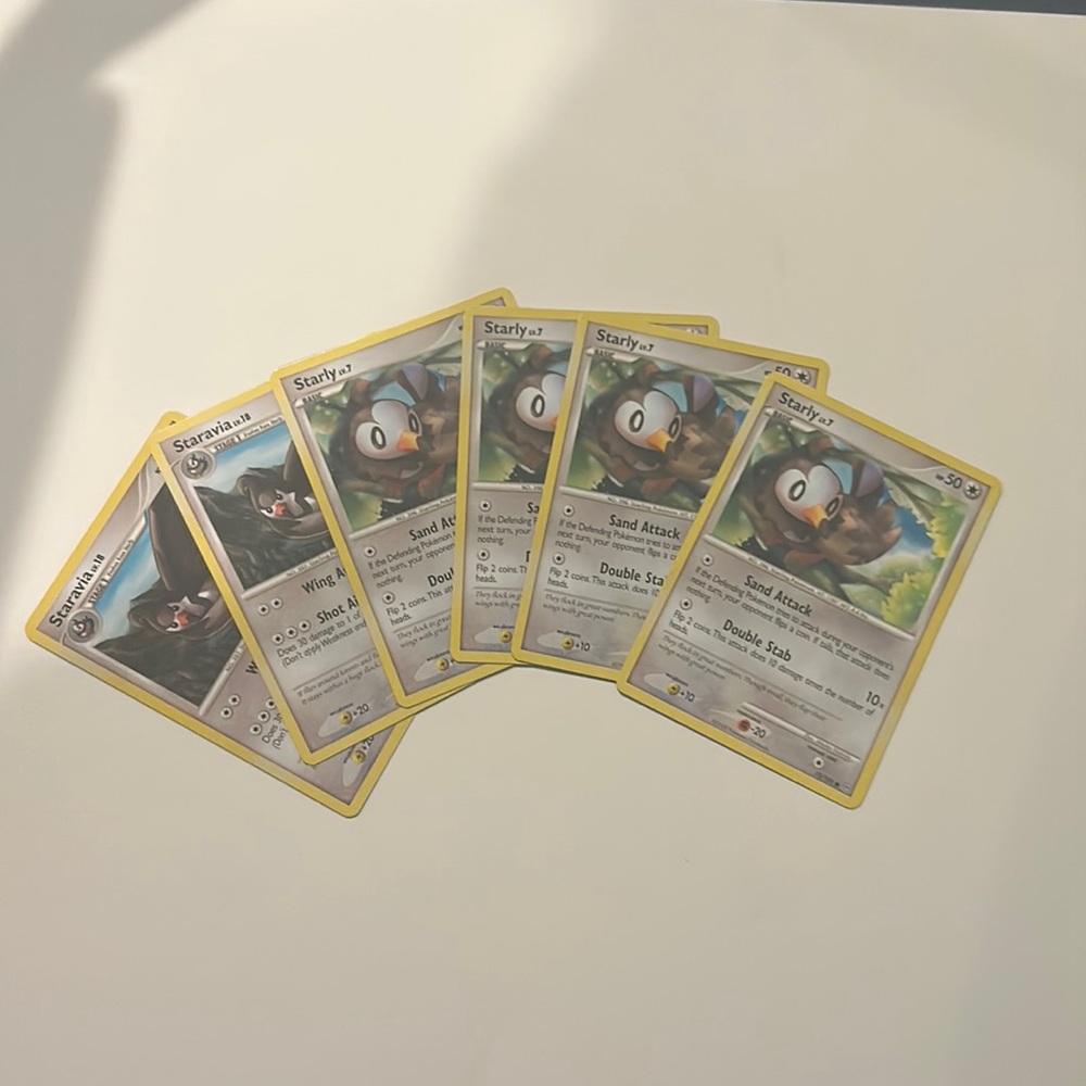 2008 Starly 75/100 (4x) and Staravia 52/100 (2x)